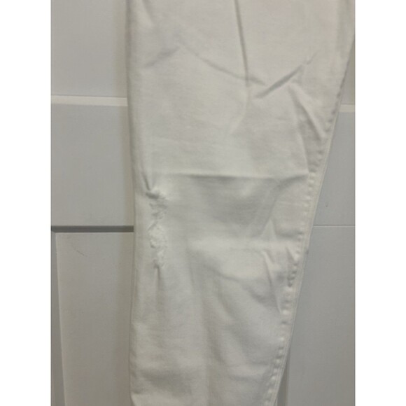 SPANX Size Large White Skinny Distressed Pull-on Jeans Shapewear Tummy Control - Picture 4 of 9